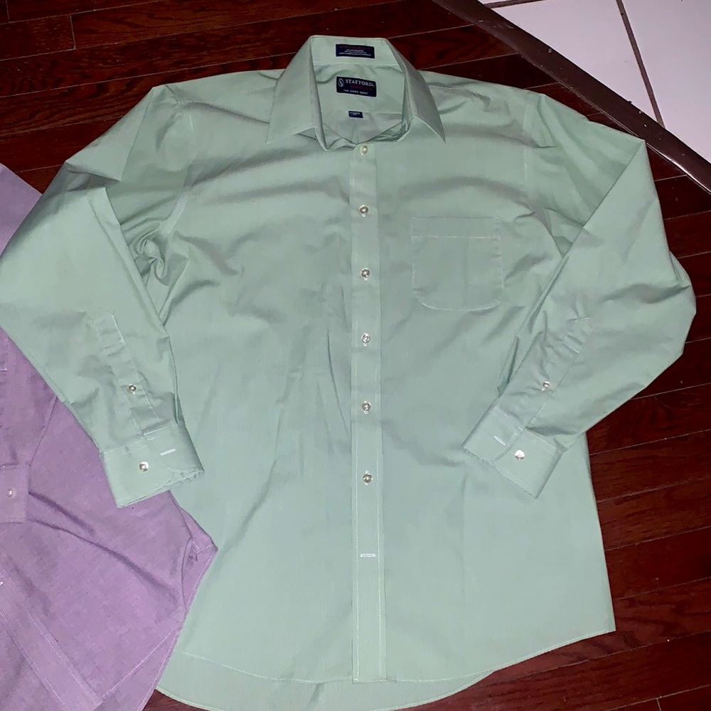 Stafford Mens XL, bundle of 2, dress shirts, button down, long sleeve, - Picture 2 of 6
